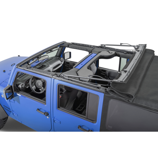 MasterTop Replacement Soft Top with Tinted Windows in MasterTwill® Fabric for 07-18 Jeep Wrangler JK 4 Door