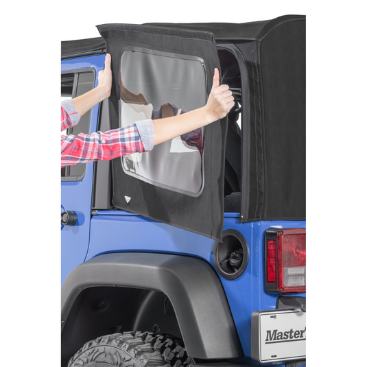 MasterTop Replacement Soft Top with Tinted Windows in MasterTwill® Fabric for 07-18 Jeep Wrangler JK 4 Door