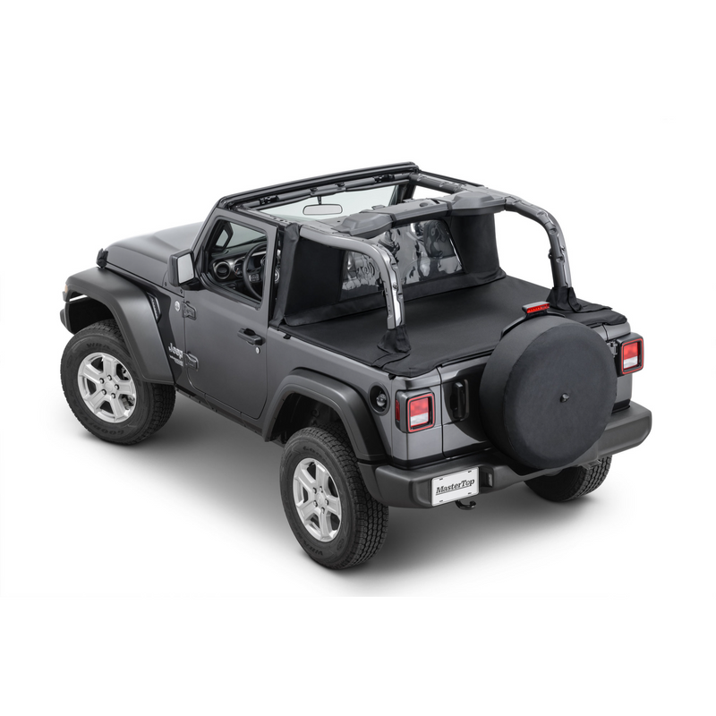 Load image into Gallery viewer, MasterTop Wind Stopper &amp; Tonneau Cover Combo Kit for 18-24 Jeep Wrangler JL 2-Door

