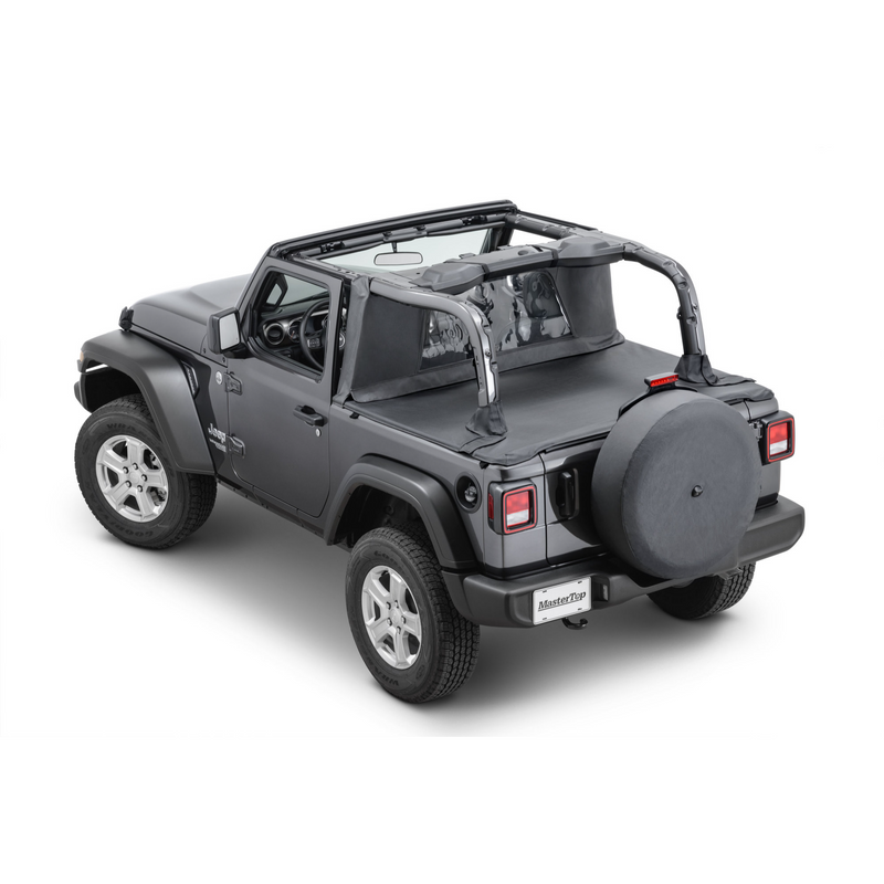 Load image into Gallery viewer, MasterTop Wind Stopper &amp; Tonneau Cover Combo Kit for 18-24 Jeep Wrangler JL 2-Door
