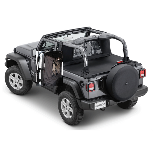 MasterTop Wind Stopper & Tonneau Cover Combo Kit for 18-24 Jeep Wrangler JL 2-Door