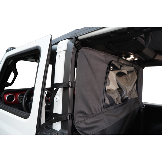 MasterTop Wind Stopper & Tonneau Cover Combo Kit for 18-24 Jeep Wrangler JL 2-Door