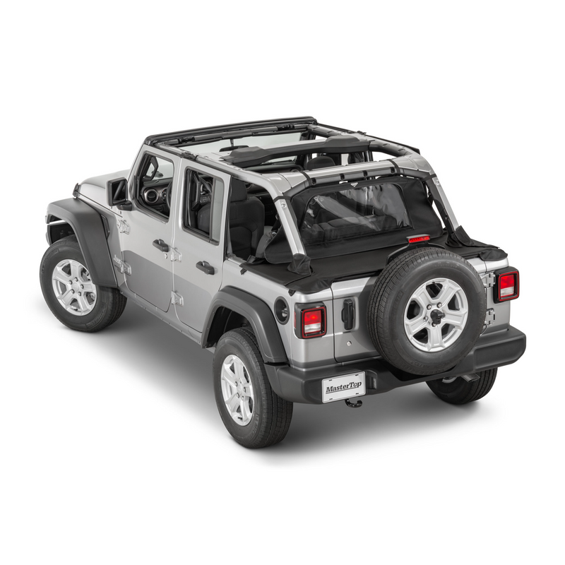 Load image into Gallery viewer, MasterTop Wind Stopper &amp; Tonneau Cover Combo Kit for 18-24 Jeep Wrangler JL Unlimited
