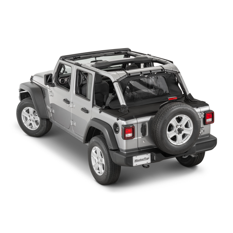 Load image into Gallery viewer, MasterTop Wind Stopper &amp; Tonneau Cover Combo Kit for 18-24 Jeep Wrangler JL Unlimited
