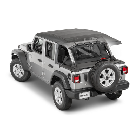 MasterTop Wind Stopper & Tonneau Cover Combo Kit for 18-24 Jeep Wrangler JL Unlimited