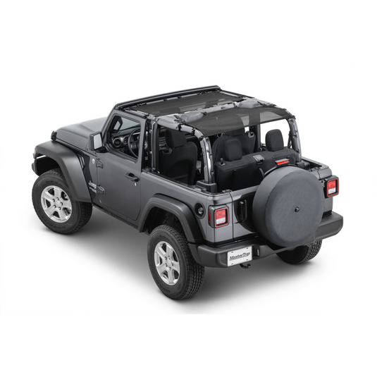 MasterTop ShadeMaker Freedom Mesh Bimini Top Plus for 18-23 Jeep Wrangler JL 2-Door