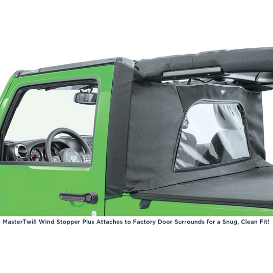 MasterTop Ultimate Summer Combo Tops in MasterTwill® Fabric for 07-18 Jeep Wrangler JK 2-Door