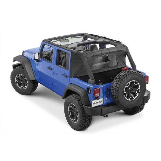 MasterTop Wind Stopper Plus & Tonneau Cover 2-Piece Kit for 07-18 Jeep Wrangler Unlimited JK 4-Door