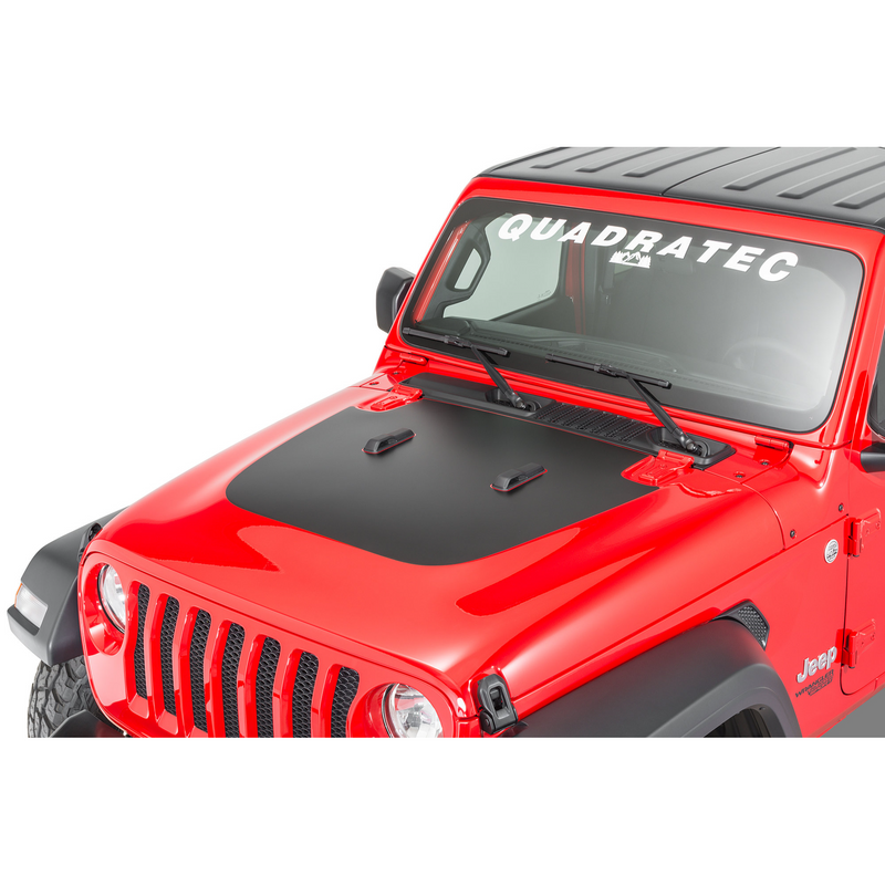 Load image into Gallery viewer, Quadratec Premium Vinyl Hood Blackout Decal for 18-23 Jeep Wrangler JL &amp; Gladiator JT

