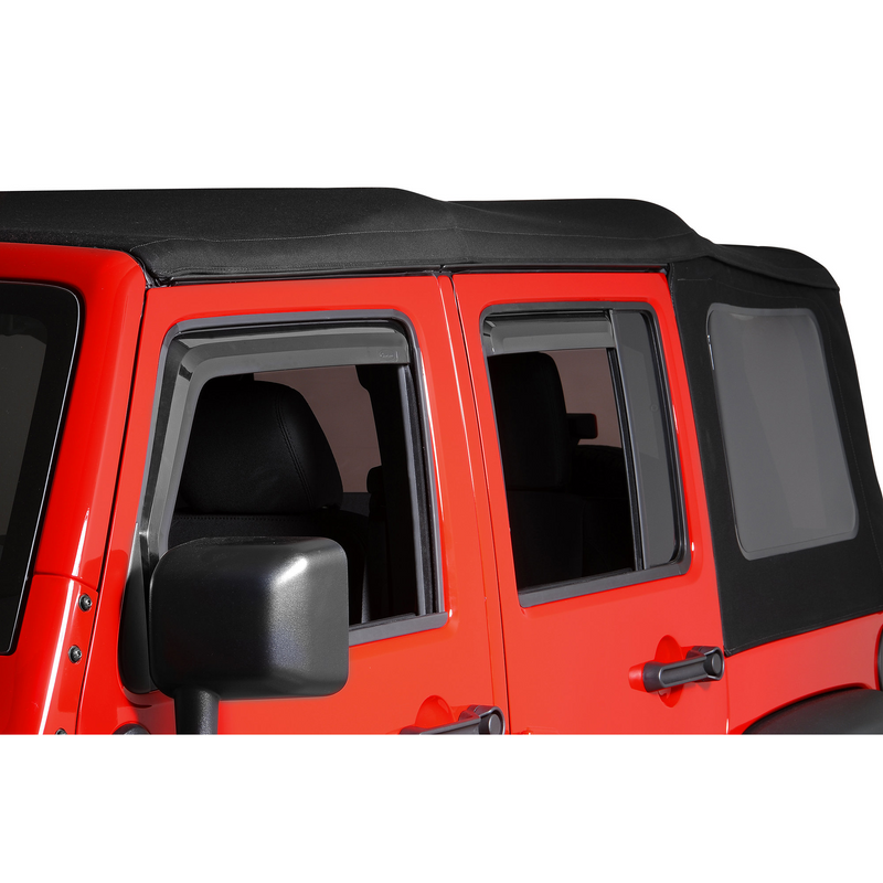 Load image into Gallery viewer, Quadratec 4pc Window Visors for 07-18 Jeep Wrangler JK Unlimited
