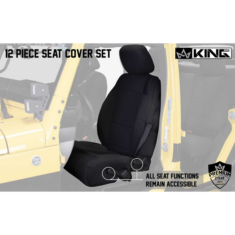 Load image into Gallery viewer, Premium Neoprene Seat Cover Jeep Wrangler Unlimited JK 4 door 13-18

