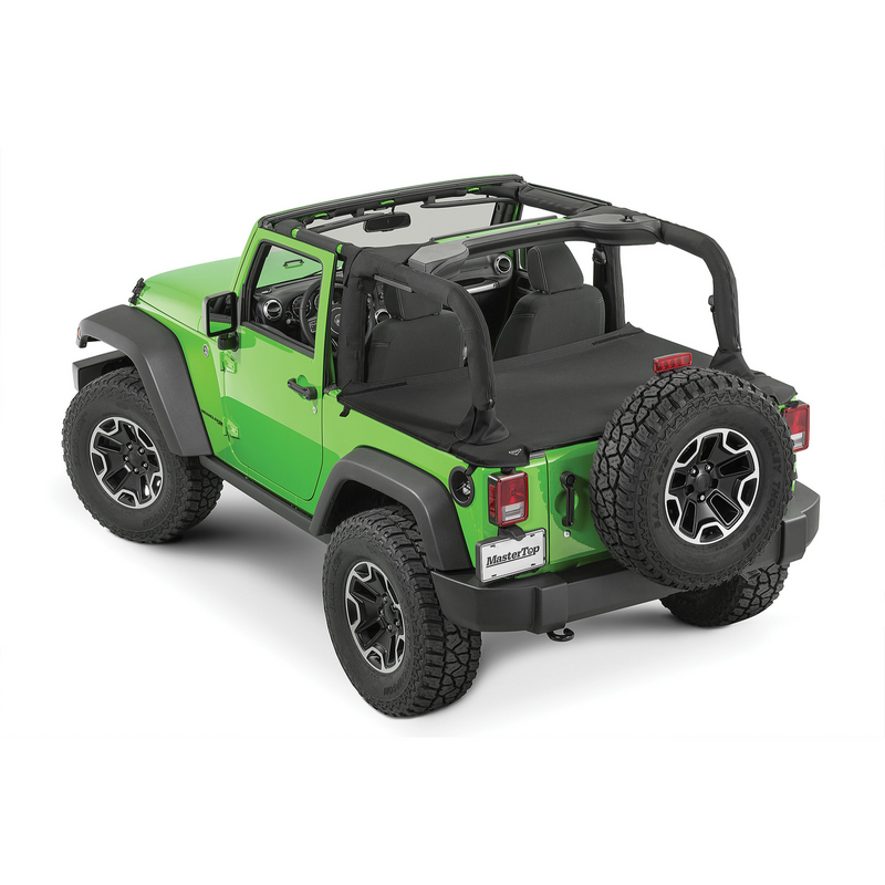 Load image into Gallery viewer, MasterTop Wind Stopper Plus &amp; Tonneau Cover 2-Piece Kit for 07-18 Jeep Wrangler JK 2-Door
