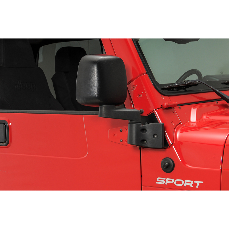 Load image into Gallery viewer, Quadratec Mirror Relocation Bracket Kit for 97-06 Jeep Wrangler TJ &amp; Unlimited
