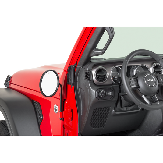 Quadratec Adventure Mirrors with Round Head for 76-23 Jeep Wrangler JL, JK, TJ, YJ, CJ & Gladiator JT