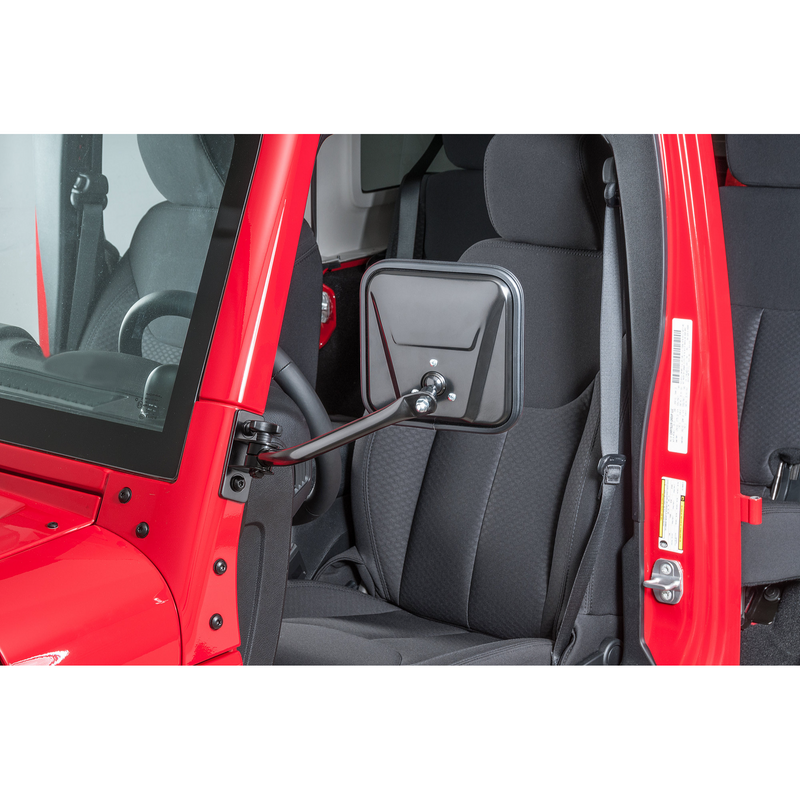 Load image into Gallery viewer, Quadratec Quick Release Mirrors with Square Head for 97-18 Jeep Wrangler TJ, Unlimited, Wrangler &amp; Wrangler Unlimited JK
