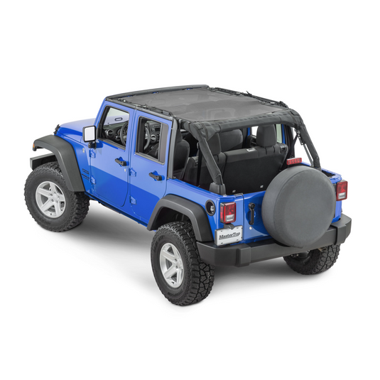 MasterTop ShadeMaker Freedom Mesh Bimini Top Plus for 07-18 Jeep Wrangler Unlimited JK
