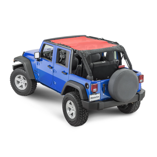 MasterTop ShadeMaker Freedom Mesh Bimini Top Plus for 07-18 Jeep Wrangler Unlimited JK