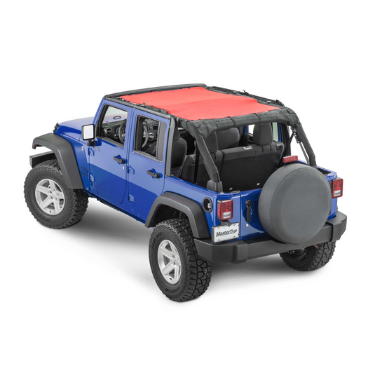 MasterTop ShadeMaker Mesh Bimini Top Plus for 07-18 Jeep Wrangler Unlimited JK
