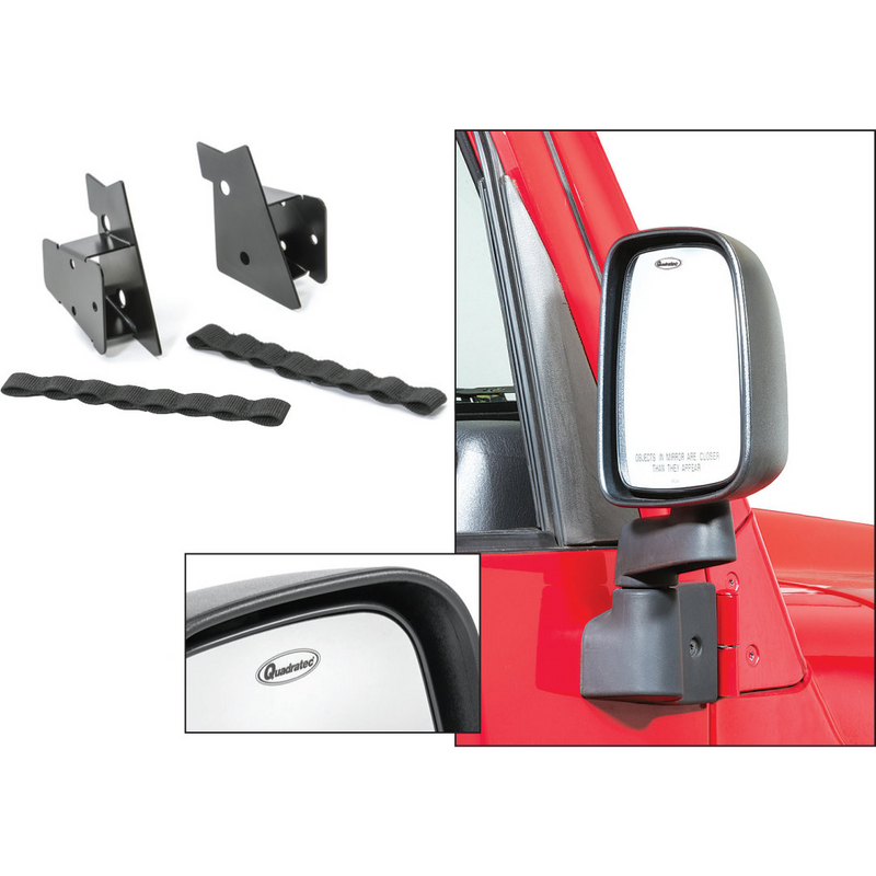 Load image into Gallery viewer, Quadratec Replacement Mirrors &amp; Relocation Brackets for 97-06 Jeep Wrangler TJ &amp; Unlimited
