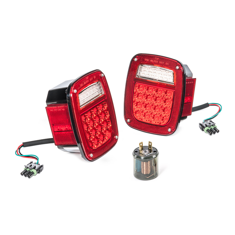 Load image into Gallery viewer, Quadratec LED Tail Light Kit for 87-90 Jeep Wrangler YJ
