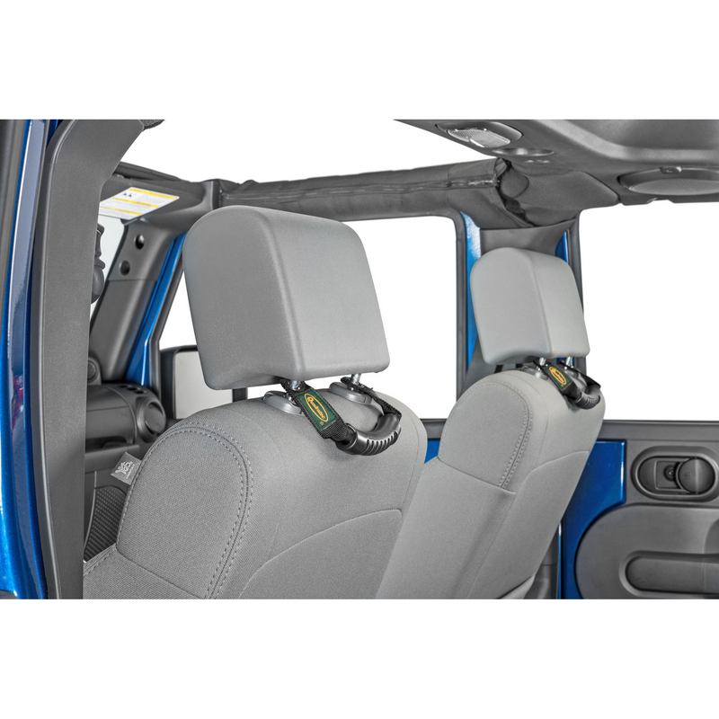 Load image into Gallery viewer, Quadratec &quot;A&quot; Pillar, Sport Bar or Headrest 3-in-one Grab Handles for 07-18 Jeep Wrangler JK
