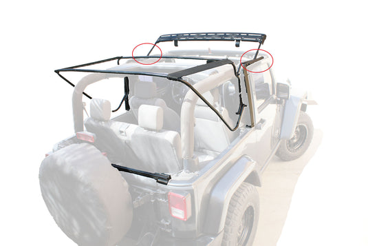 MasterTop Complete Soft Top Kit in MasterTwill® Fabric for 07-18 Jeep Wrangler JK