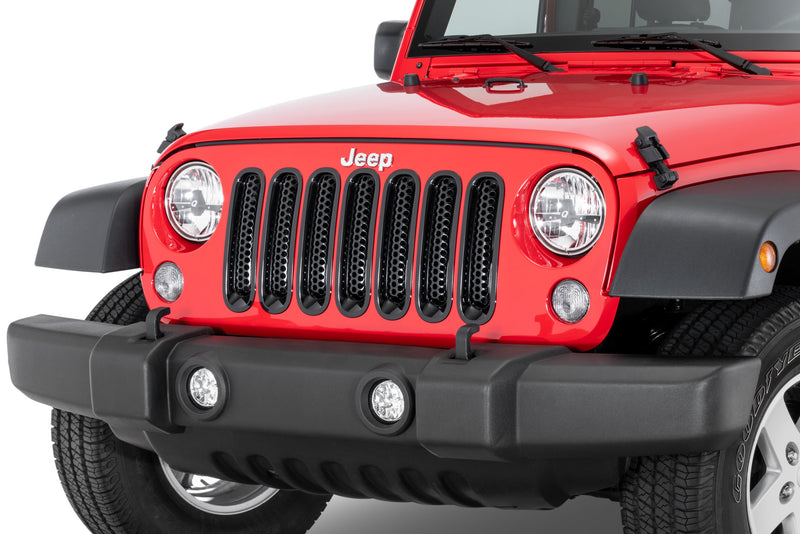 Load image into Gallery viewer, TACTIK Snap-In Grille Inserts for 07-18 Jeep Wrangler JK
