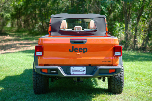 MasterTop Bimini Top Plus & Wind Stopper Combo with Integrated Grab Handles for Jeep Gladiator JT