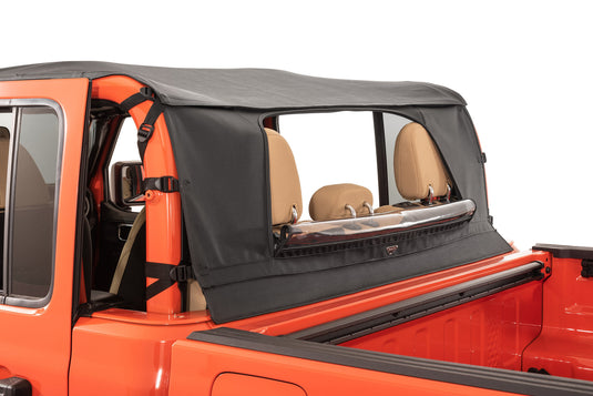 MasterTop Bimini Top Plus & Wind Stopper Combo with Integrated Grab Handles for Jeep Gladiator JT