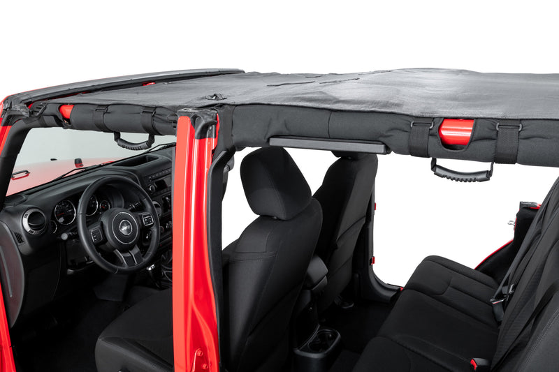 Load image into Gallery viewer, MasterTop Mesh Bimini Plus Top with Integrated Grab Handles for 07-18 Jeep Wrangler JK Unlimited
