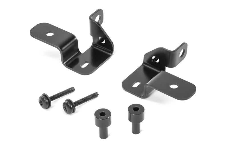 Load image into Gallery viewer, Quadratec Windshield Hinge Mount Light Brackets for 18-23 Jeep Wrangler JL &amp; Gladiator JT
