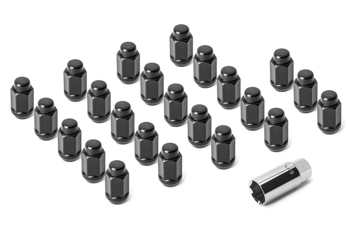 Quadratec 23 Piece Classic Acorn Style Wheel Lug Nut Kit for 18-23 Jeep Wrangler JL & Gladiator JT