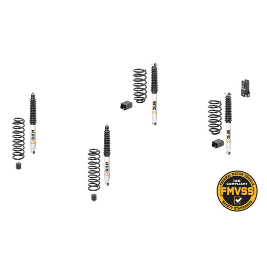 Quadratec Maximum Duty 2.5" Coil Spring Suspension Lift Kit for 07-18 Jeep Wrangler Unlimited JK 4 Door