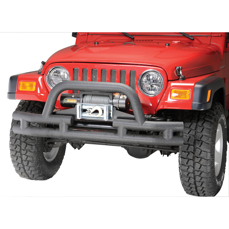 Load image into Gallery viewer, Quadratec Premium Raised Winch Mounting Plate for 87-06 Jeep Wrangler YJ, TJ &amp; TJ Unlimited
