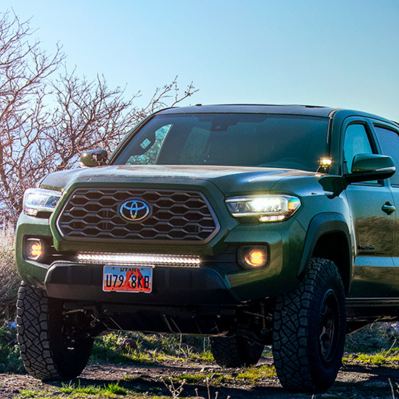 Load image into Gallery viewer, clear 30 inch led light bar mounted on a toyota tacoma
