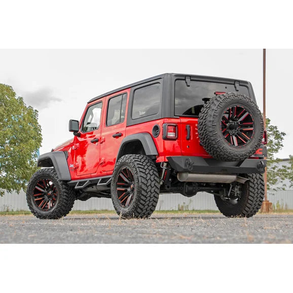 Load image into Gallery viewer, Rough Country 10598 Rear Trail Bumper with Tire Carrier for 18-24 Jeep Wrangler JL
