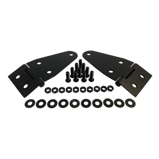 Crown Automotive RT34095 Black Stainless Steel Hood Hinge Set for 55-95 Jeep CJ Series & Wrangler YJ