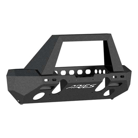 Aries TrailChaser Front Bumper with Grille Guard in Steel for 18-24 Jeep Wrangler JL Unlimited & Gladiator JT