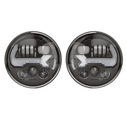 J.W. Speaker 8700 EVO J3 LED Headlights for 07-18 Jeep Wrangler JK