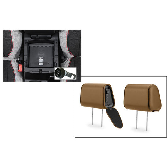 Tuffy Security Console Insert with Headrest Safe for 18-24 Jeep Wrangler JL & Gladiator JT