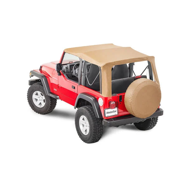 Load image into Gallery viewer, MasterTop Premium Replacement Soft Top with Tinted Windows &amp; Upper Door Skins for 97-06 Jeep Wrangler TJ
