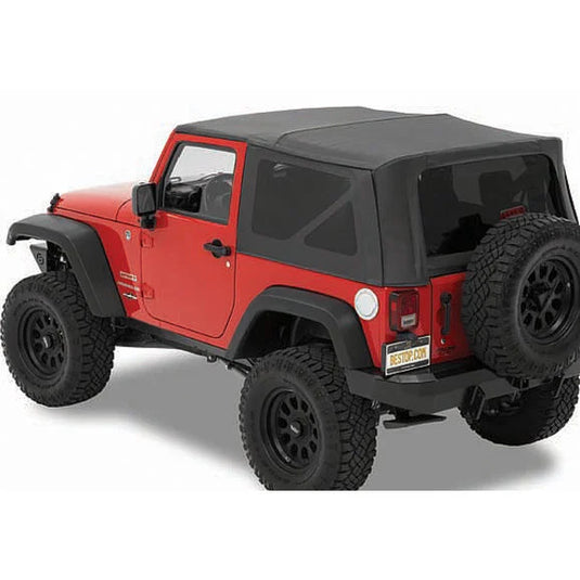 Bestop 5472235 Supertop NX Soft Top with Tinted Windows without Doors for 07-18 Jeep Wrangler JK 2 Door