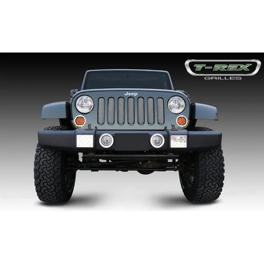 T-Rex 44481 Sport Series Formed Chrome Mesh Grille for 07-18 Jeep Wrangler JK