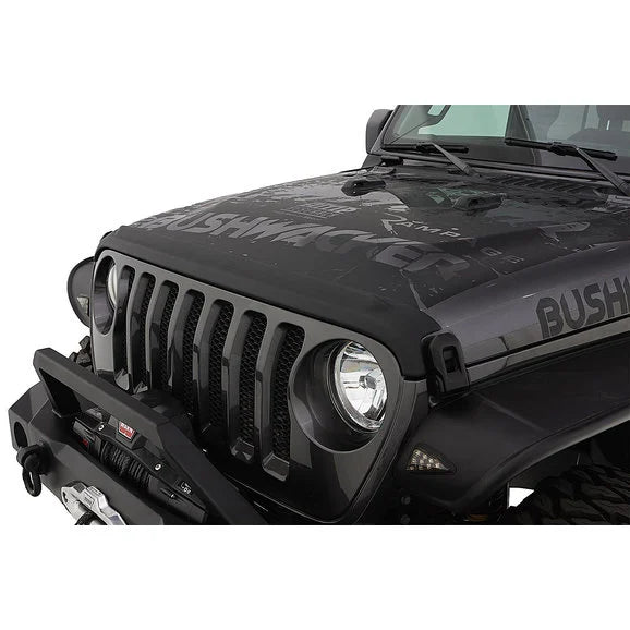 Load image into Gallery viewer, Bushwacker 14093 Trail Armor Hood Stone Guard in Textured Black for 18-24 Jeep Wrangler JL &amp; 20-24 Gladiator JT
