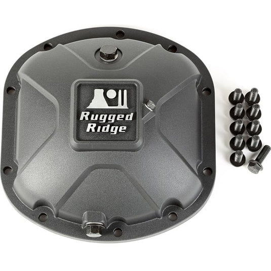 Rugged Ridge 16595.13 Boulder Aluminum Differential Cover in Black for Dana 30 Axle Assemblies