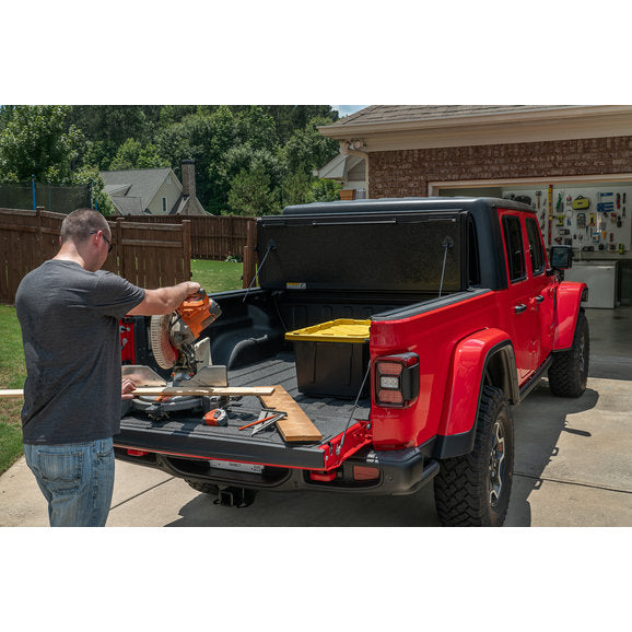 Load image into Gallery viewer, Rugged Ridge 13550.24 Armis Hard Folding Bed Cover with LINE-X for 20-24 Jeep Gladiator JT
