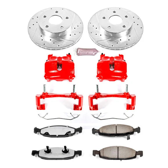 Load image into Gallery viewer, Power Stop KC2148-36 Front &amp; Rear Z36 Extreme Performance Truck &amp; Tow Brake Kit with Calipers for 99-02 Jeep Grand Cherokee WJ with Teves Calipers
