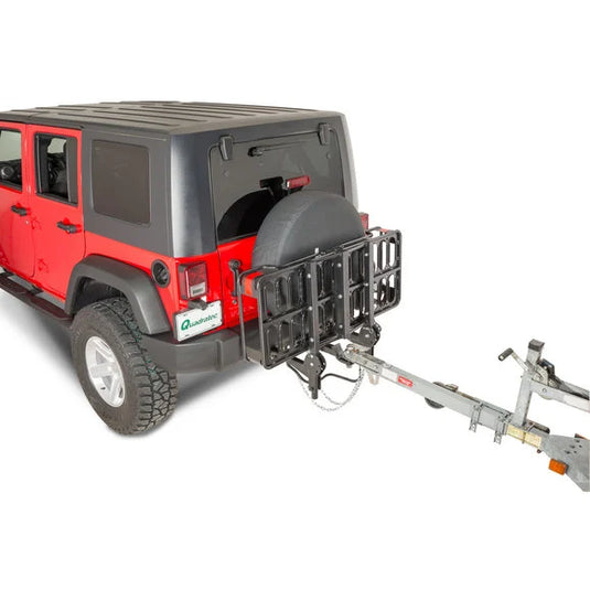 VersaHitch 2" Receiver Hitch with Wiring Kit, Jeep Logo Plug & Cargo Rack for 07-18 Jeep Wrangler JK