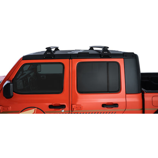 Rhino-Rack Vortex RL110 Gutter-Mount 2 Bar Roof Rack for 18-24 Jeep Wrangler JL & Gladiator JT