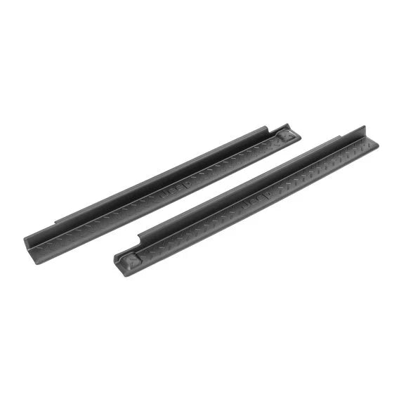 Load image into Gallery viewer, Mopar 82210104AB Door Sill Entry Guards in Black Plastic with Jeep Logo for 07-18 Jeep Wrangler JK
